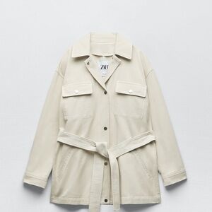 Zara Cream Denim Jacket